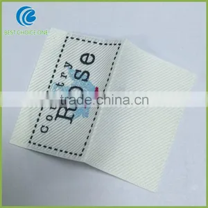High Density Center Fold Garment Woven Label For Clothing thumbnail-5