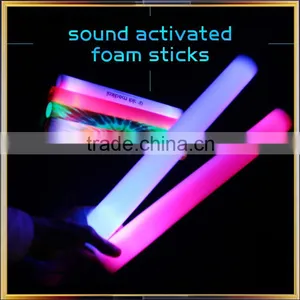 2016 New Portable Sound Activated LED Flashing Light Foam Glow Stick thumbnail-1