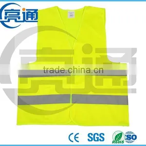 2 Pockets Neon Green Safety Vest With Reflective Strips ANSI/ISEA Medium thumbnail-6