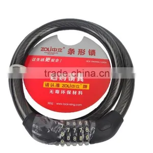 Hot Selling Good Quality Anti-theft Bicycle Cable Lock Spiral Lock thumbnail-5