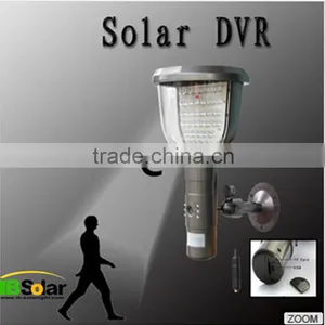Hot Selling Good Price Solar Panel Wall LED Lamp DVR Security Camera PIR Motion Detection Video Record Lamp Spy Camera thumbnail-1