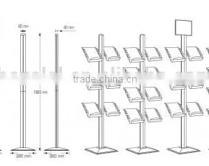 Stainless Steel Dispaly Paper Racks Display Stand thumbnail-3