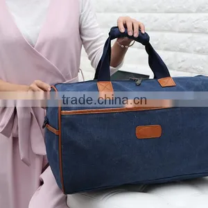 Customize Fashion Men's Vintage Canvas Duffle Shoulder Bags Handbag Travel Gym Sports Bags thumbnail-1