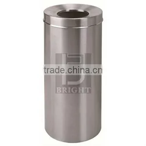 Stainless Steel Round Waste Bin C/w Open Top thumbnail-1