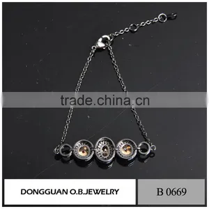 Wholesale Fashion Promotional Custom Design Jewelry Silver Bracelet thumbnail-3