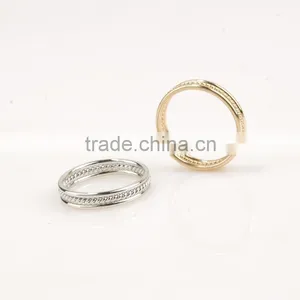 Simple Swirl Marks Finger Ring Without Stone thumbnail-2