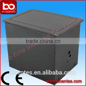 Aluminum Desktop Cable Cubby With Power Data Outlet for Conference Table thumbnail-4