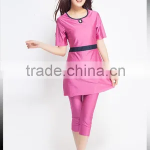 China Factory Wholesale 3 Colors Muslim Lady Sexy Full Cover Swimsuit Stock thumbnail-2