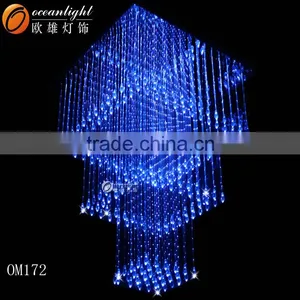 Two Layers Rectangle Fiber Optic Bedroom Decorative Fancy Light Lighting Om184 thumbnail-2
