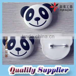 Panda Rubber Soft PVC Brooches thumbnail-1