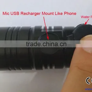 2015 Super Power Rechargeable Led Aluminium Flashlight Camping Lights Led thumbnail-3