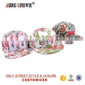 Custom Design 100% Cotton Floral Snapback Cap/Hat thumbnail-4
