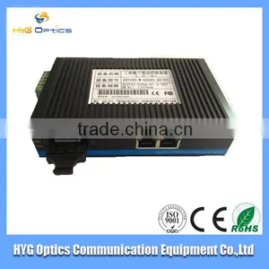 Oem 10/100/1000M Industrial Ethernet Fiber Media Converter, 1 Fiber Port + 2 RJ45 thumbnail-1