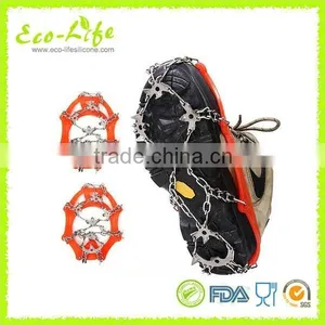 1 Pair Portable Skidproof Snow Spike Anti-Slip Silicone Ice Crampons, Ice Grippers thumbnail-3