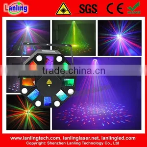 MixLEDLaser 8*3W White LED Strobe + 5*3W RGBWY LED Effect + 150mW RG 8Gobo Laser Light | 3 in 1 Led Lights Laser thumbnail-2