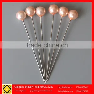 China Qingdao Supplier Light Pink Pearl Head Shirt Pins thumbnail-1
