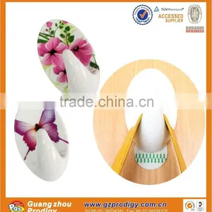 Oval Plastic Sticker no Screws Hanging Adhesive Door Hooks thumbnail-1