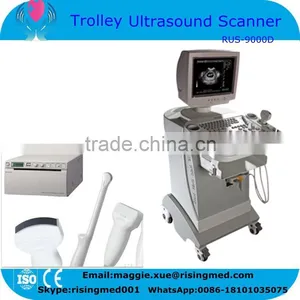 Cheap Trolley Ultrasound Scanner Multi-frequency Probe Digital Ultrasound Machine Price thumbnail-1