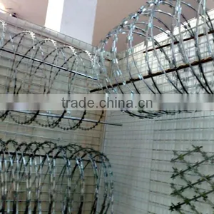 Dia 500mm Double Concertina Razor Barbed Wire Cross Razor Concertina Razor Barbed Wire(2.0-2.5mm) thumbnail-1