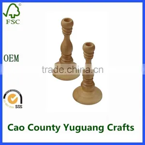Decorative Wooden Pedestal Rotating Candle Holders thumbnail-1