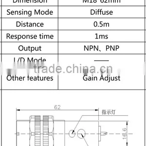 PHE03001 Cylindrical Infrared Reflective Sensor Photoelectric Sensor Door Switch thumbnail-1