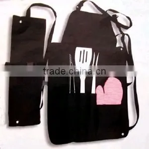 2017 Promotional Kitchen Newly BBQ Pattern Apron With Many Tool Pockets thumbnail-1