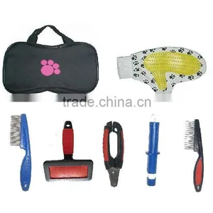 Pet Cleaning Brush Set Grooming Kit for Cat thumbnail-1