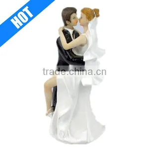 Customized Hand Painted Wedding Cake Toppers Bride and Groom thumbnail-1