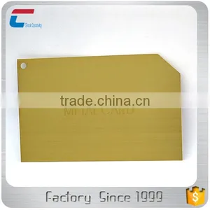 Custom Printable Matte Gold Brass Metal Card thumbnail-1