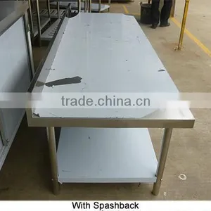 Restaurant Kitchen Heavy Duty Stainless Steel Work Table With Wheel And Under Shelf thumbnail-3