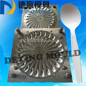 China Mold Company Make Plastic Injection Disposable Spoon Mould for Cutlery Disposable Plastic Spoon Mold thumbnail-2