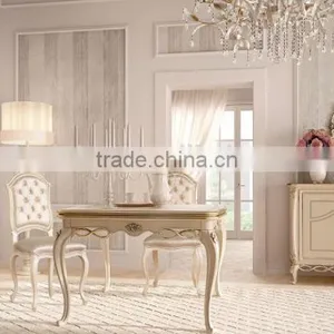 Solid Wood French Style Dining Room Table Furniture thumbnail-1