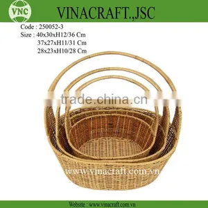 Wholesale Woven Willow Gift Baskets With Handle thumbnail-1