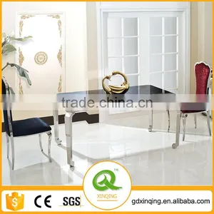 TH333 Dining Room Black Glass Dining Table thumbnail-1
