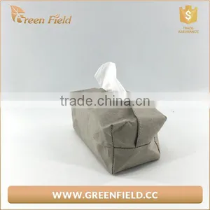 Water Resistant Grey Kraft Paper Tissue Case,2017 New Style Grey Paper Tissue Case thumbnail-2