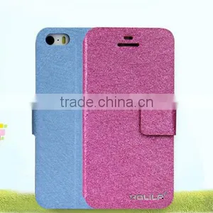 High Quality Wallet Leather Case Flip PU Leather Phone Case Protective Back Covers for IPhone 5 5s thumbnail-1