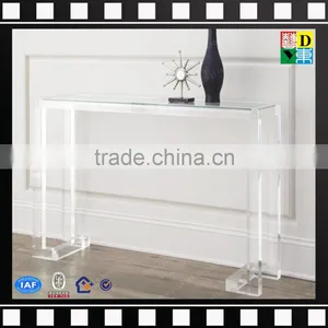 Custom Acrylic Console Table ODM Design Acrylic Waterfall for Living Room New Plexi Acrylic Ocasional Console Table Bedroom Use thumbnail-1