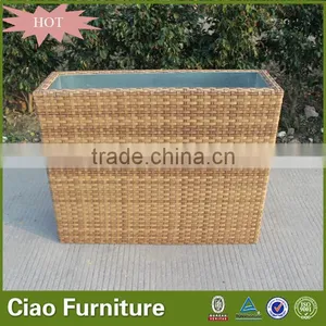 Hotel Used Outdoor Plastic Rattan Flower Plant Pot thumbnail-2