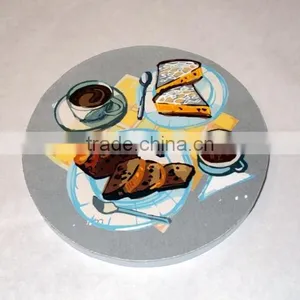 Customized Cheap Wooden Tea Cup Coaster, Tea Placement Cup Mat Coaster, Handmade Mule Mug Coaster, Custom MDF Wood Coaster thumbnail-2