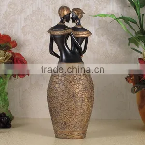 Carving Resin Sexy Black Woman Resin Sculpture For Sale thumbnail-1