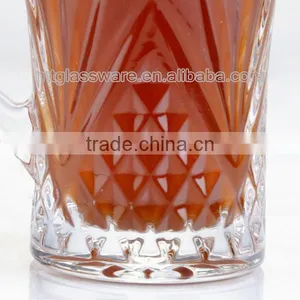 Clear Fancy Shape Machine Made Beer Glass Mug With Handle thumbnail-4
