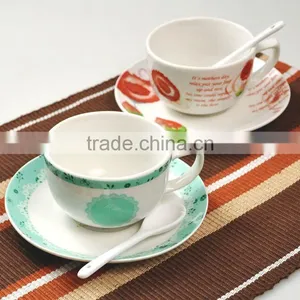 220cc Porcelain With Decal Espresso Cup & Saucer thumbnail-1