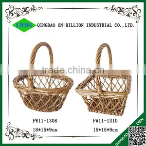 New Design Gift Basket Natural Wicker Fruit Basket for Decoration thumbnail-2