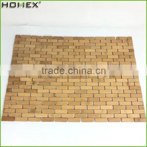 Customized Design Bamboo Non Slip Shower Mat Homex-BSCI thumbnail-1