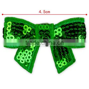 Wholesale Fashion Girls Hair Decorations Hair Bows Girls Boutique Hot Pink Sequin Bow thumbnail-2