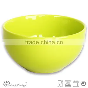 5.5 Inch Ceramic Rice Bowl Solid Green Color 13.5cm Stoneware Cereal Bowl thumbnail-6