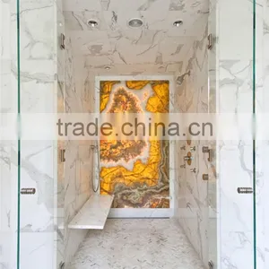 Fashionable Home Design Natural Stone White Polished Marble Tiles thumbnail-1