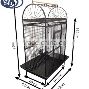 X Large 178cm Play Top Roof Parrot Aviary Bird Cage Perch Ladder On Wheels thumbnail-3