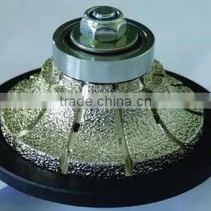 Dupont Shape Vacuum Brazed Diamond Profile Wheel With M14 Connection/H Shape Brazed Diamond Router Bits thumbnail-1