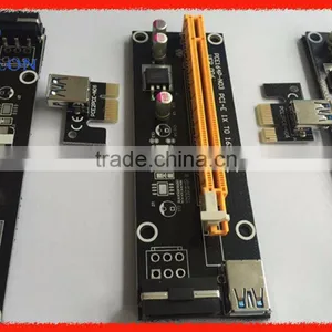 4PIN PCI-E Molex Risers With Power Supply PCIE 1X to 16X +USB 3.0 Extender Cable Sata to IDE for Bitcoin Litecoin Miner thumbnail-1